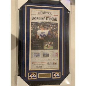 Los Angeles Rams Super Bowl LVI Orange County Register original newspaper framed
